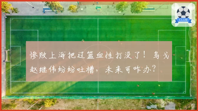 惨败上海把辽篮血性打没了！乌戈赵继伟纷纷吐槽，未来可咋办？